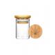 High Temperature Resistance Borosilicate Glass Jar with Wood Suction Lid