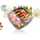 Black Disposable Sushi Containers with Anti Fog Lid Eco Friendly Plastic Round & Square