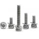 304 stainless steel round head + gasket triple combination screw three combined head machine tooth screw m2m3m4m5