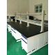 Steel Wooden Structure Island Bench 3000x1500x850mm Central Laboratory Table