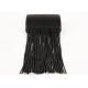 Black Tassel Ladies Leather Clutch Bags Mini Shaped And Removable Chain