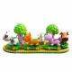 Kids Funny Amusement Park Rides 4 Cute Calves FRP Decorative Trees