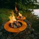 550mm-1500mm Corten Steel Fire Table Garden Steel Firepit Prerusted