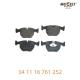 Race-Tested 34 11 16 761 252 Brake Pad Set Proven Reliability For BMW