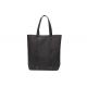Cotton Canvas Tote Bags Black Nylon Fabric With Patent Leather PU Handle