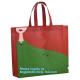 recyclable non woven bag/non woven shopping bag/non weven tote bag， Full printed fruit supermarket shopping handle non w