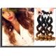 Fasion Peruvian Virgin Hair / 3 Tone Color Natural Wavy Bundles BV SGS