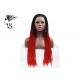 Red Synthetic Braided Wigs With Dark Roots , Black Women Box Braid Lace Wig