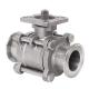 Oed Supported 3PC Sanitary Clamp Ball Valve for Oil Media and ISO 5211 Standard