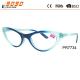 Cat eye reading glasses made of piastic,spring hinge ,suitable for women