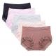Large Size Womens Underwears Sexy High Waist Cotton Panties Elastic Lace Pure Breathable Briefs
