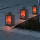 Simulated Fireplace Solar Flickering Flame Lantern 3.7V 5W Solar Courtyard Light