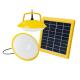 3W 19Hrs Portable Solar Power Lighting System With 2 Rechargeable Lamps