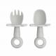 Phthalate free Baby Silicone Spoon Fork Suit Learning Eating Cutlery Set