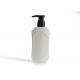 Body Wash Flat PET Cosmetic Bottles With Black Pump Accessories Half Transparent