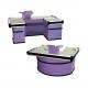Fashion Style Register Checkout Counter Purple Color For Supermarket