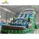Green Large Inflatable Water Slide Commercial Screamer Water Slide With Pool