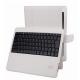 White Ipad 2 Leather Case With Bluetooth Keyboard Rubber Keys Protect Screen From Scratchi