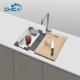 Handmade House Kitchen Sinks Single Bowl SUS304 Stainless Steel Kitchen Sinks With Faucet