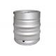 20L Silver Slim Quarter Keg , Empty Beer Barrels For Beverages Pickling Surface