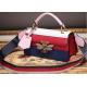 European fancy women shoulder handbag with bee closure buckle flip cover handbag