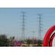 Suspension and Electric Pylon Lattice Steel Tower 220kv Double Circuit Power Transmission Line Steel Tower
