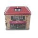 House Shaped Gift Printed Tin Containers