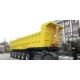 6 axle dumper trailer with 371HP Howo tractor head, tipper 45m3 with yellow color,Sinomicc brand semi dump trailer
