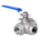 1 Inch Stainless Steel 304 Female Thread Three Way Ball Valve for Customized Support