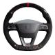 Soft Suede 3-Spoke Wheel Steering Cover For Seat Leon Cupra R Leon ST Ateca FR Ibiza 2013-2019