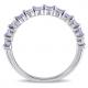 Miabella Women's 4/5 Carat T.G.W. Tanzanite Sterling Silver Semi-Eternity Engagement Ring