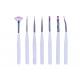 Professional Fine Thin Nail Art Brush , 7 Piece Coloured Gel Nail Art Pen At Home