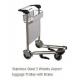 3 Wheels Loading 250kg Airport Luggage Carts , Airport Baggage Cart Aluminum Alloy