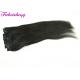12 Inch Clip In Human Hair Extensions Soft And Smooth Natural Color Chemical Free