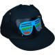 2019 New Style Customized  Flashing El Caps Football Wireless Custom Light Up EL Hat / Sound Activated wireless led Caps