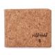 Cool men cork wallet with different color 11x9cm with card and money slot, customized logo