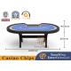 8 Player Baccarat H Legs Folding Gambling Poker Table Game Color Customized