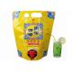 Customized Juice/Wine Packaging Stand Up Spout Bag With Vitop Tap Double Bottom