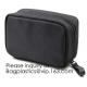 Canvas Makeup Bag Ladies Clutch Bag With Gold Zipper,Dopp Case Striped Canvas Cosmetic Makeup Bag with leather handle