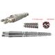 Screw And Barrel For Plastic Extruder / Extruding Machine Single Screw Double Screw