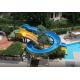 OEM Swimming Pool Water Slide Fade Resistant Fiberglass Spray Ground Pool Slide