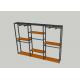 Wooden Retail Garment Display Stands , Clothes Hanging Rack With Shelves