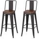 Industrial Vintage Bar Stools With Backs / Commercial Metal Bar Stools