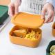 Sandwich Silicone Bento Boxes Tasteless Portable 3 Compartment