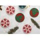 Safe Eco Friendly Felt Coasters Christmas Decorations For Home / Kitchen