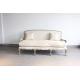 Event french style sofa with linen faric oak wood sofa 3 seaters upholstered sofa wedding sofa