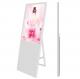 Portable Flexible Floor Standing Digital Signage 24 Bit Flodable LCD Advertising Screen