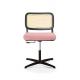 10.5kg Wicker Desk White Office Executive Chair 47CM Seat PP Rattan Studio