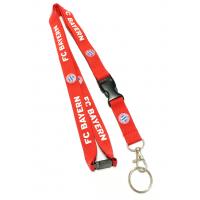Custom Red Breakaway Neck Strap Lanyard Silk - screen Printed With Metal Hook