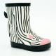 Child 34EU 3d Zebra Printed Rain Boots Slip Resistant